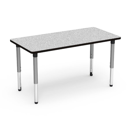 Virco 60 in. W, 30 in. L, 24-32 in. H, Grey Nebula Top / Black Edge 503060ADJ